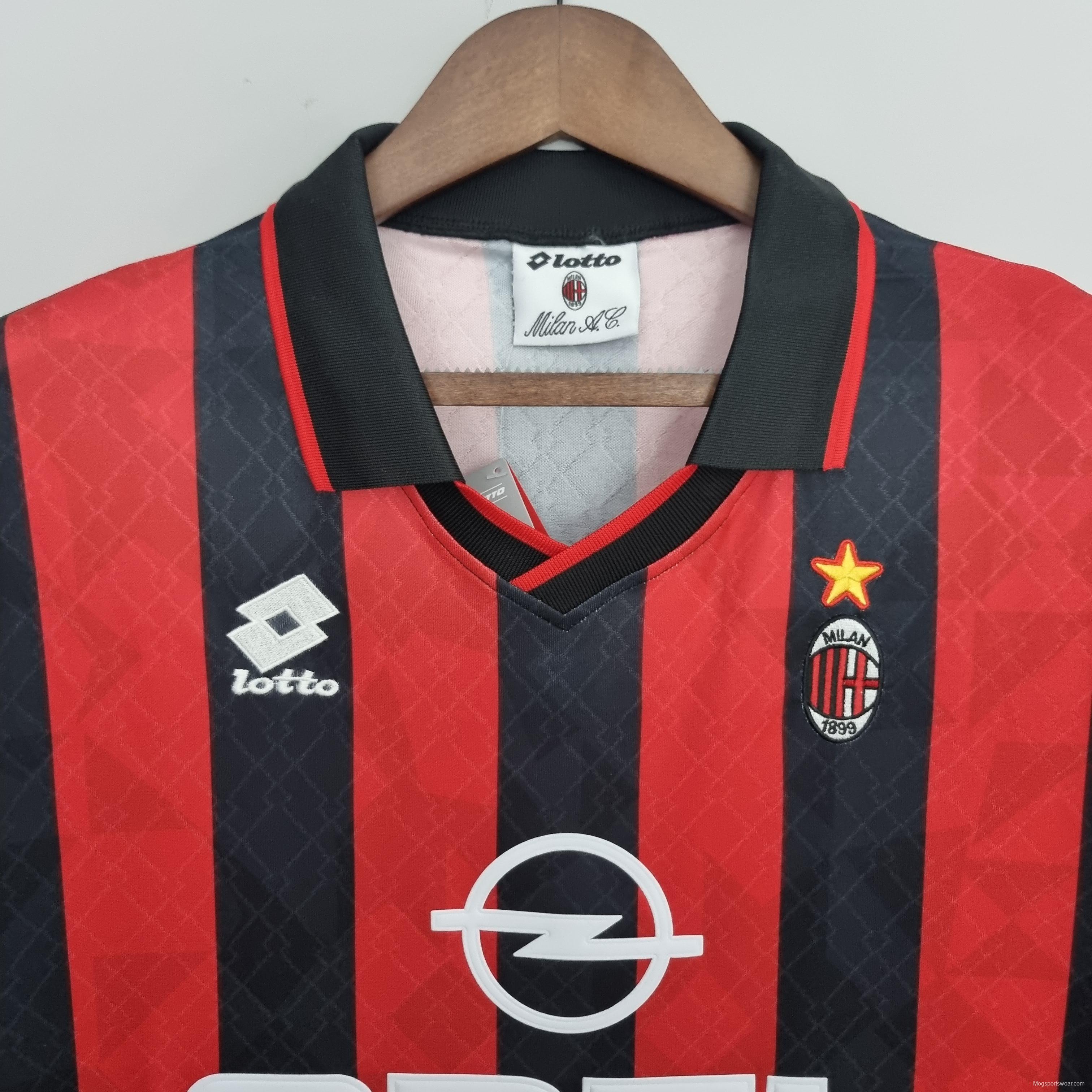 Retro 95/96 AC Milan home Soccer Jersey