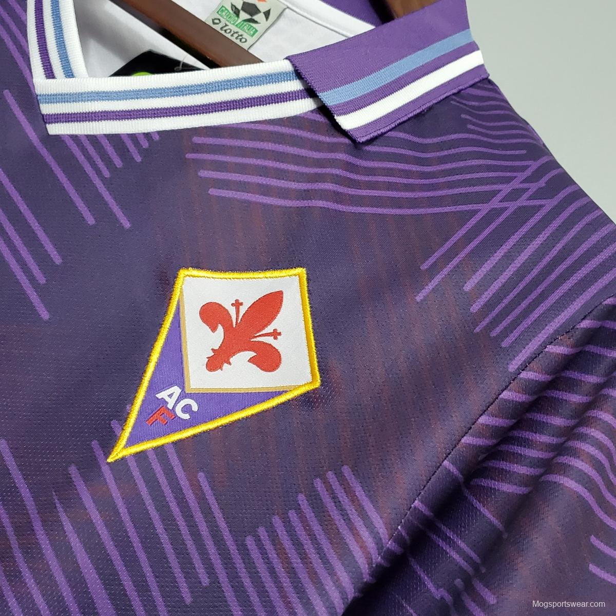 Retro 92/93 Fiorentina home Soccer Jersey