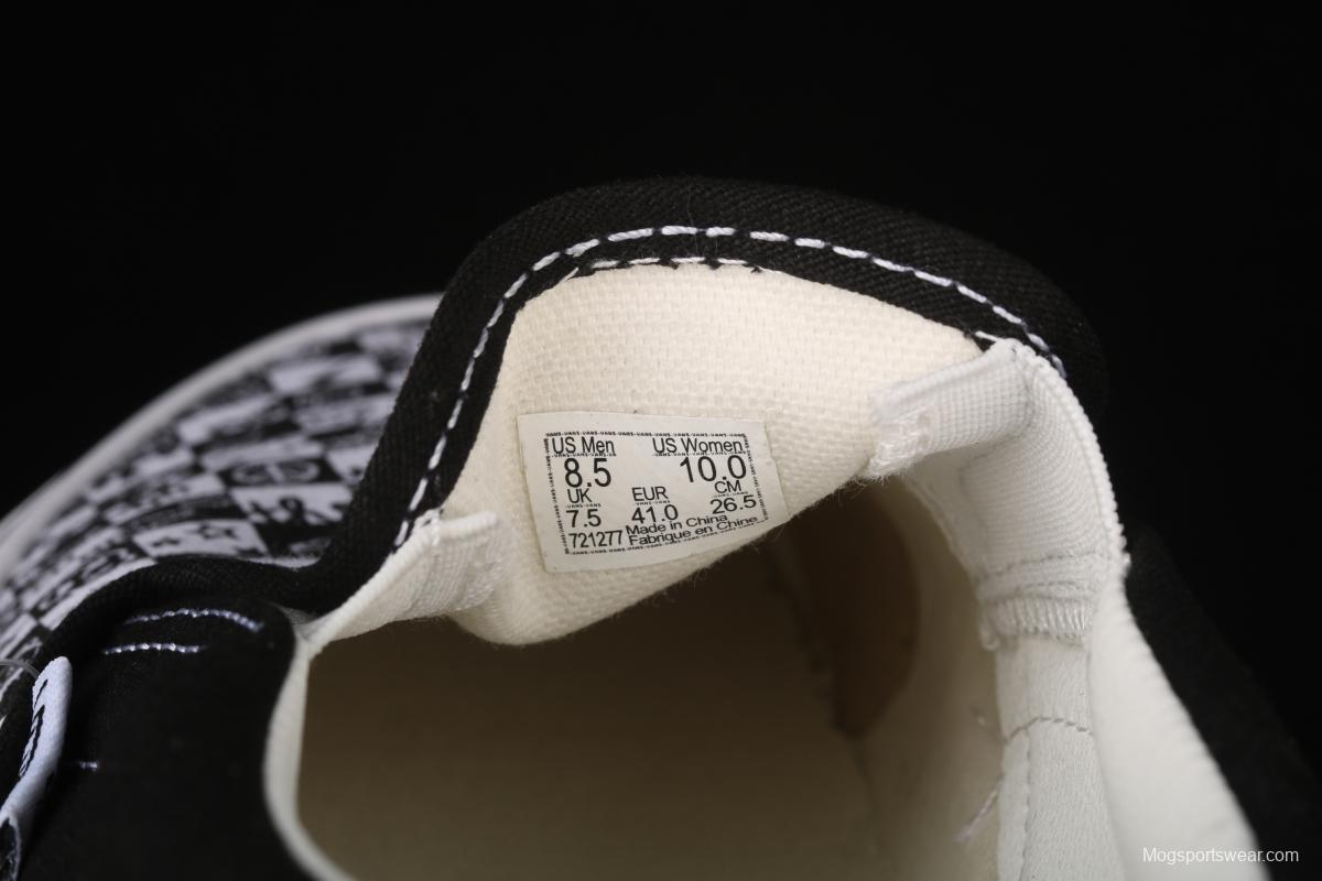 Vans Classics Slip-On lazy black-and-white graffiti printed low-top shoes VN000EYEBWW