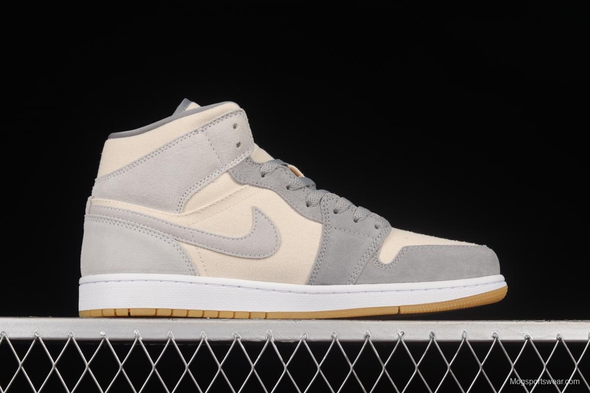 Air Jordan 1 Mid coconut milk mid-top basketball shoes DN4281-100