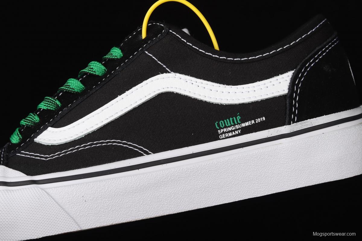 Vans Old Skool couti é co-named Baotou black low-top casual board shoes VN0A3MVYX18