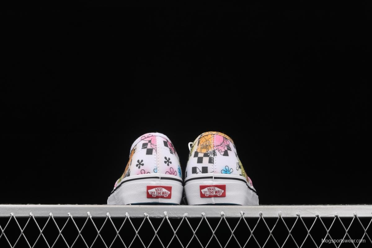 SpongeBob x Vans Authentic color printing cartoon limited edition low-top casual board shoes VN0ASHZSZAS