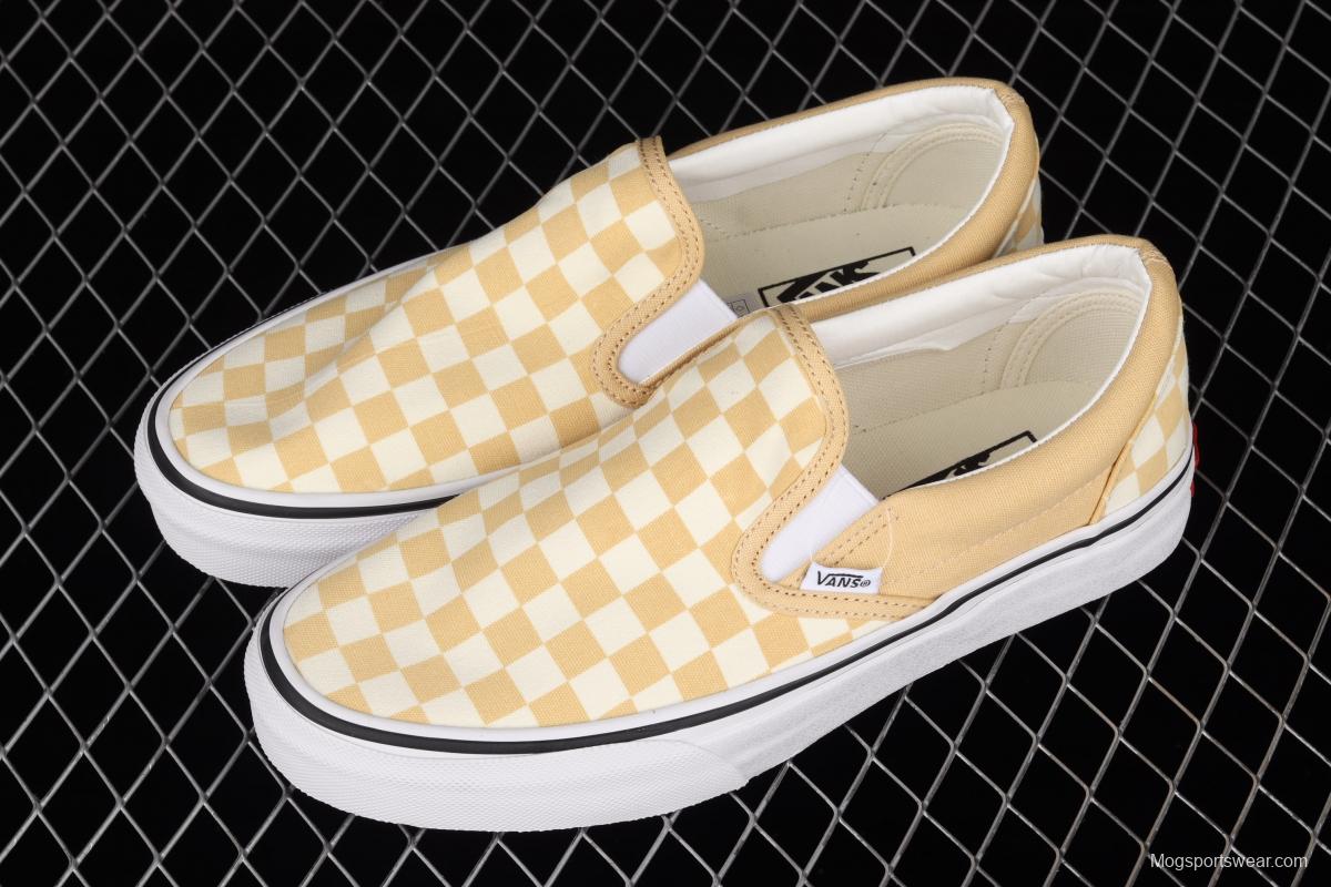 Vans OG Classic Slip-On Loafers Shoes checkerboard khaki classic lazy suit low-top canvas shoes VN0A33TB43A