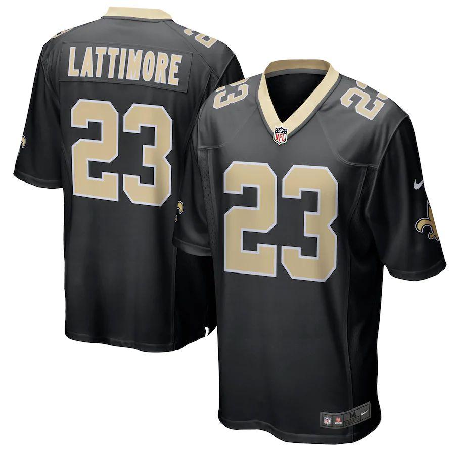 Men's Marshon Lattimore Black Player Limited Team Jersey