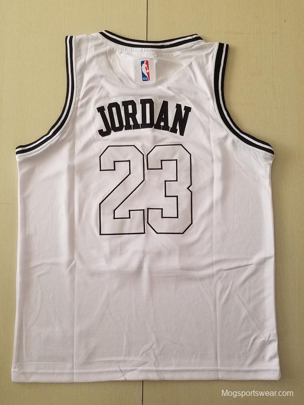 PSG Michael Jordan White Basketball Jerseys