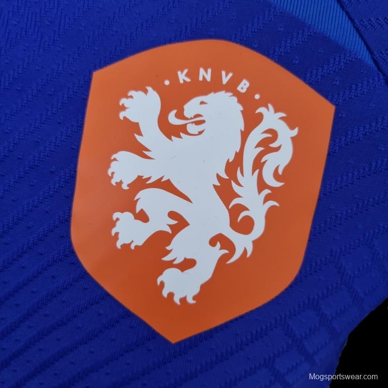 Player Version 2022 Netherlands Training Jersey Blue