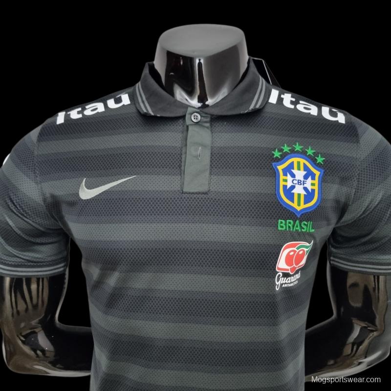 Brazil Polo Black Stripe