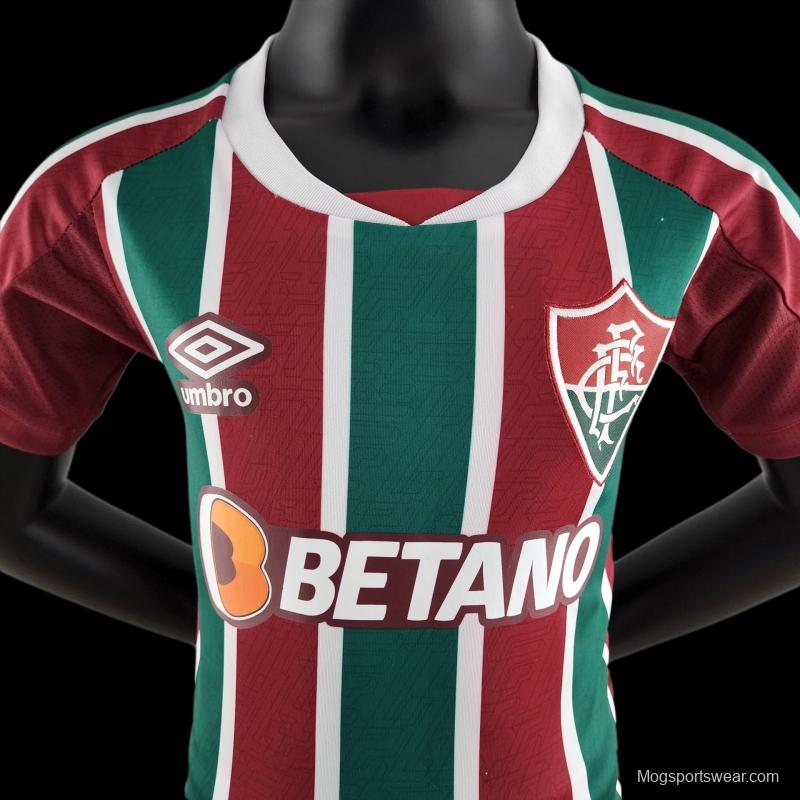 22/23 Kids Kit Fluminense Home Size16-28 Soccer Jersey