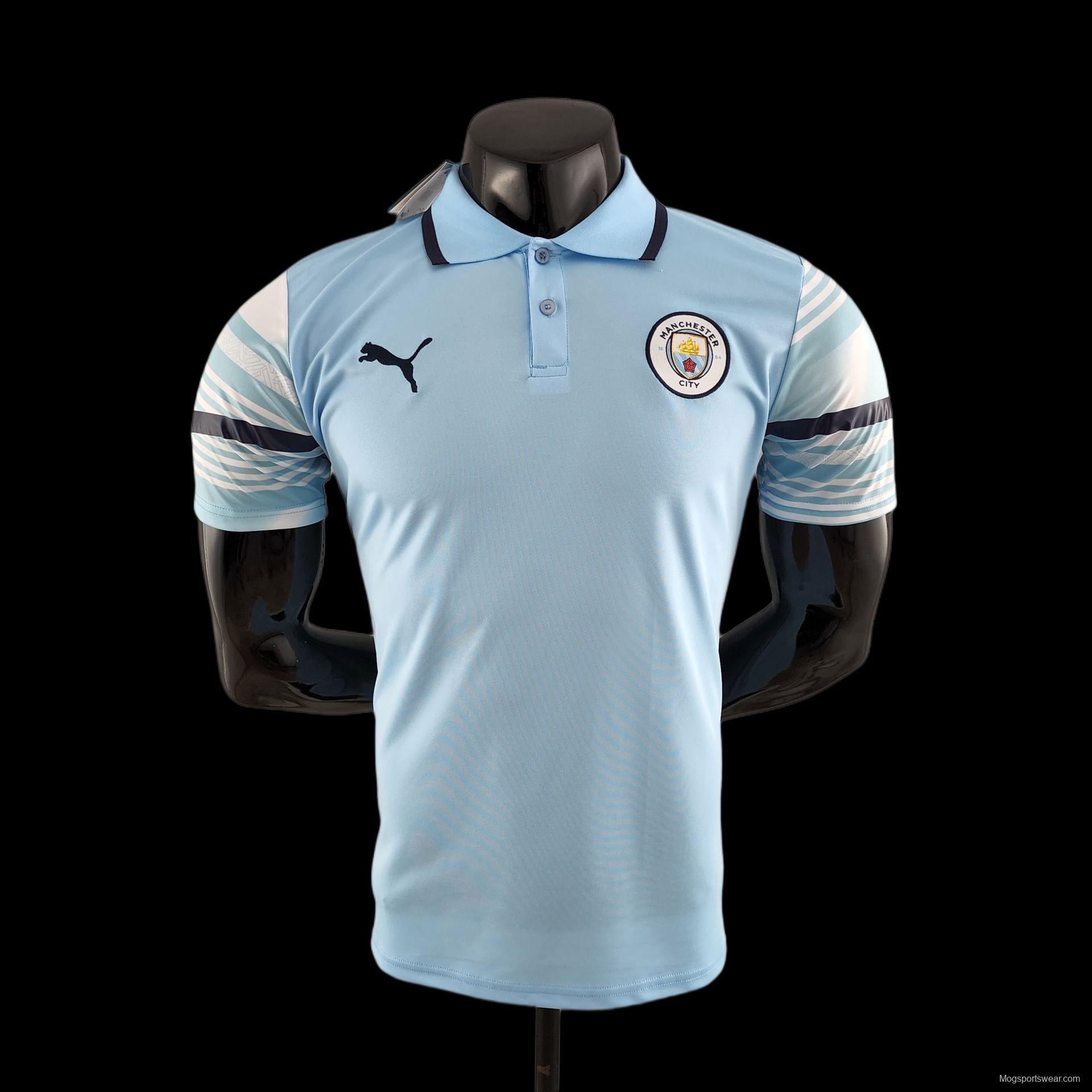 22/23 POLO Manchester City Light Blue Jersey