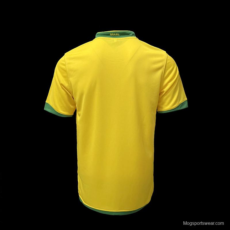 Retro 2006 Brazil Home Soccer Jersey