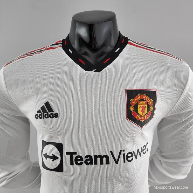 Player Version 22/23 Long Sleeve Manchester United Away Soccer Jersey