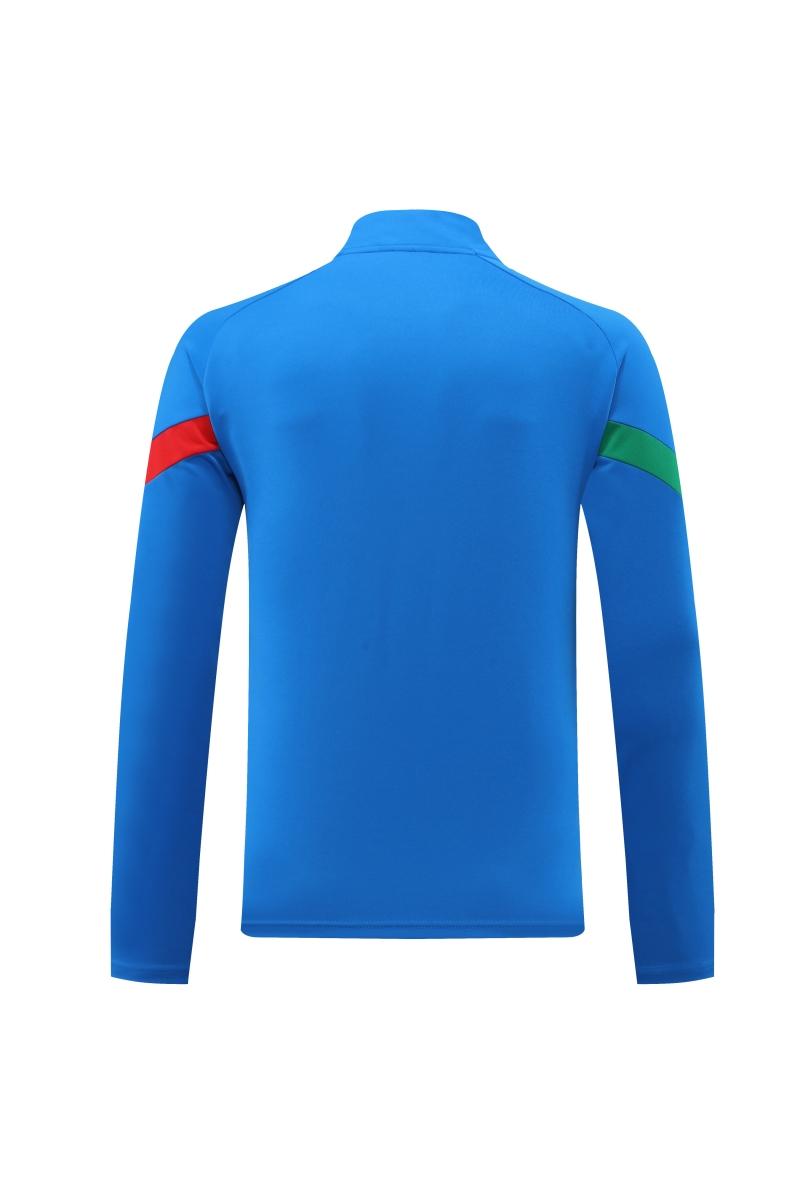 2022 Italy Blue Full Zipper Tracksuit