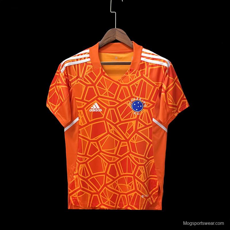 22/23 Cruzeiro Goalkeeper Orange Jersey