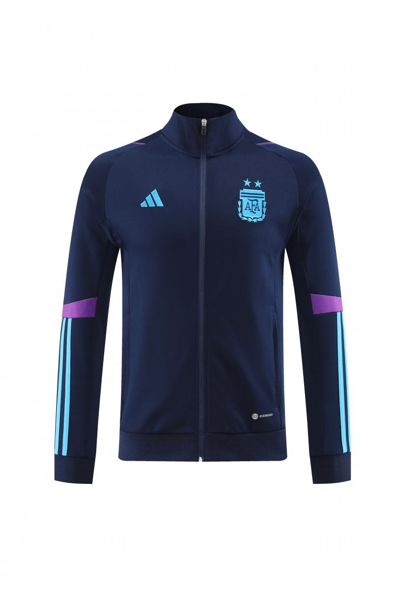 2022 Argentina Navy Full Zipper Tracksuit