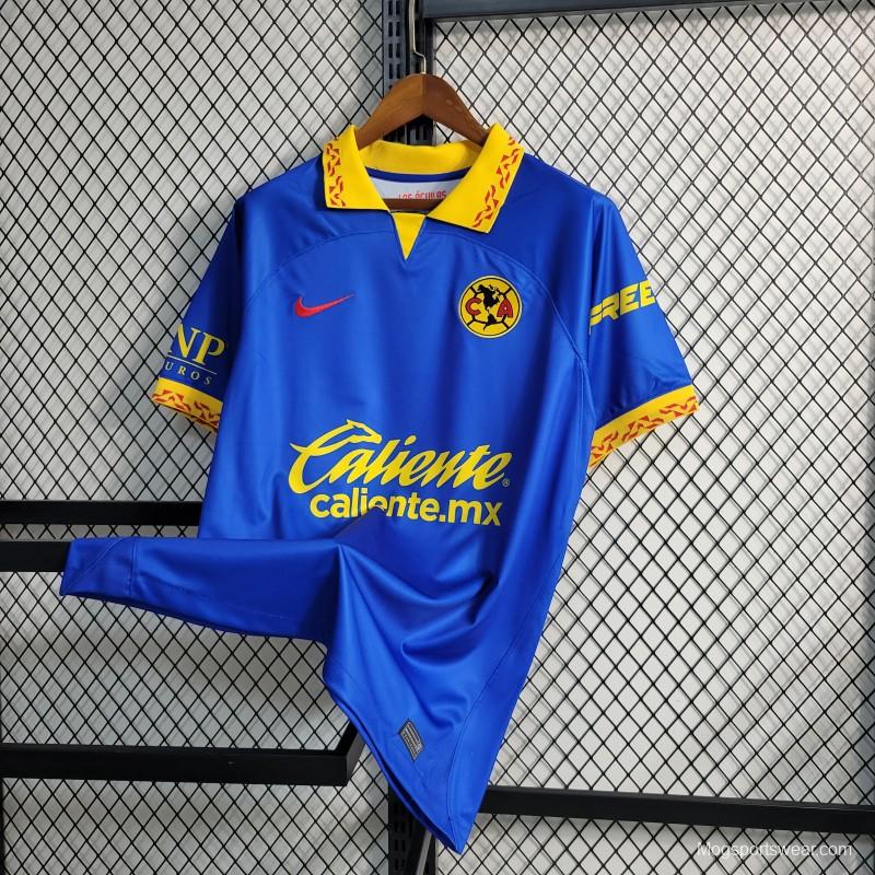 23-24 Club America Away Blue Soccer Jersey