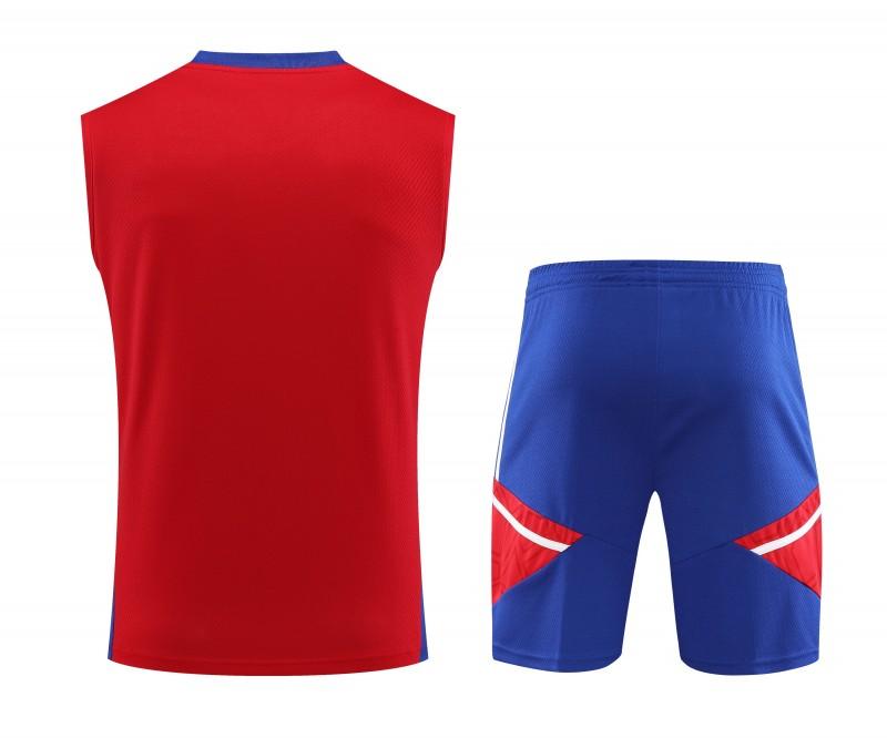 23-24 Bayern Munich Red/Blue Vest Jersey+Shorts