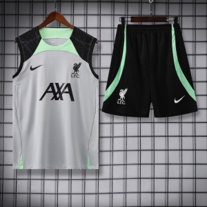 23-24 Liverpool Grey Vest Jersey+Shorts