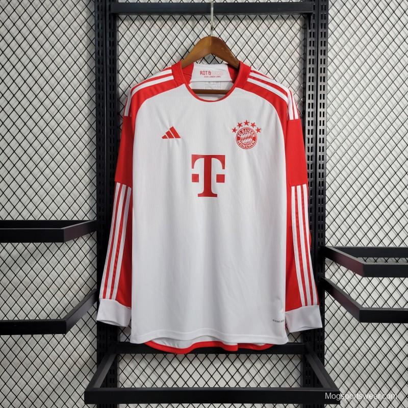 23-24 Bayern Munich Home Long Sleeve Jersey