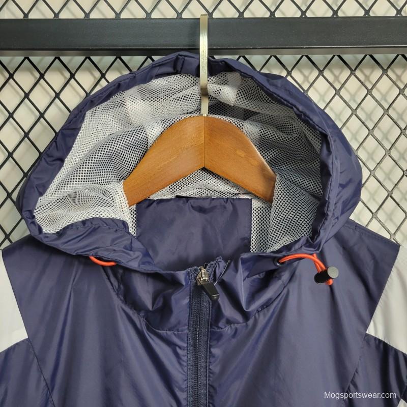 2023 Adidas Navy White Orange Windbreaker