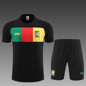 2023 Cameroon Black Short Sleeve+Shorts