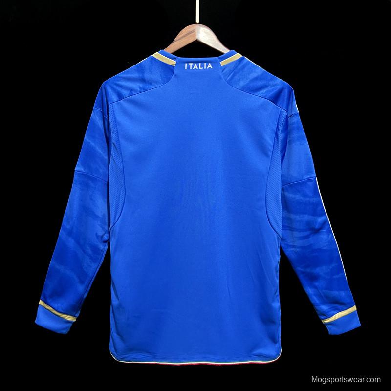 2023 Italy Home Long Sleeve Jersey