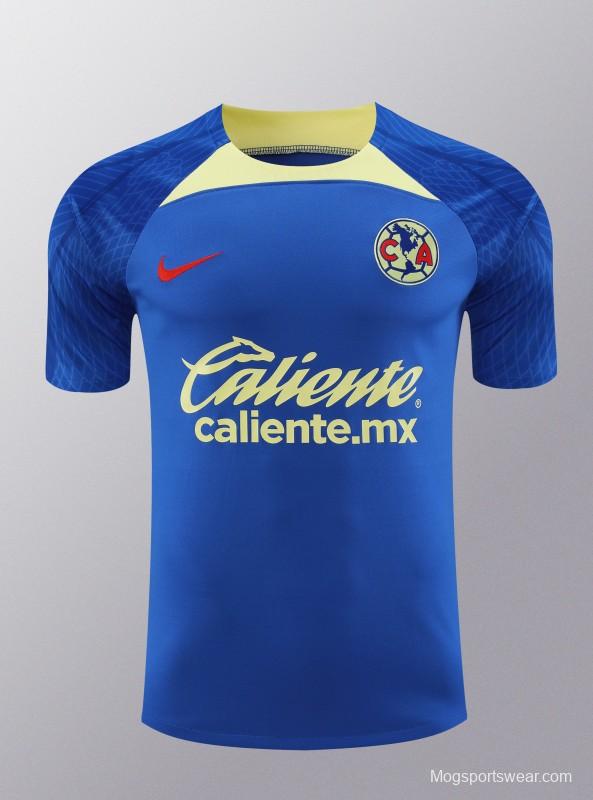 24/25 Club America Blue/Yellow Short Sleeve Jeresy+Shorts