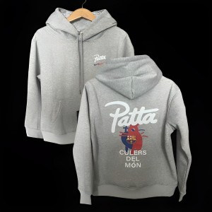 23/24 Barcelona x Patta Grey Hoodie