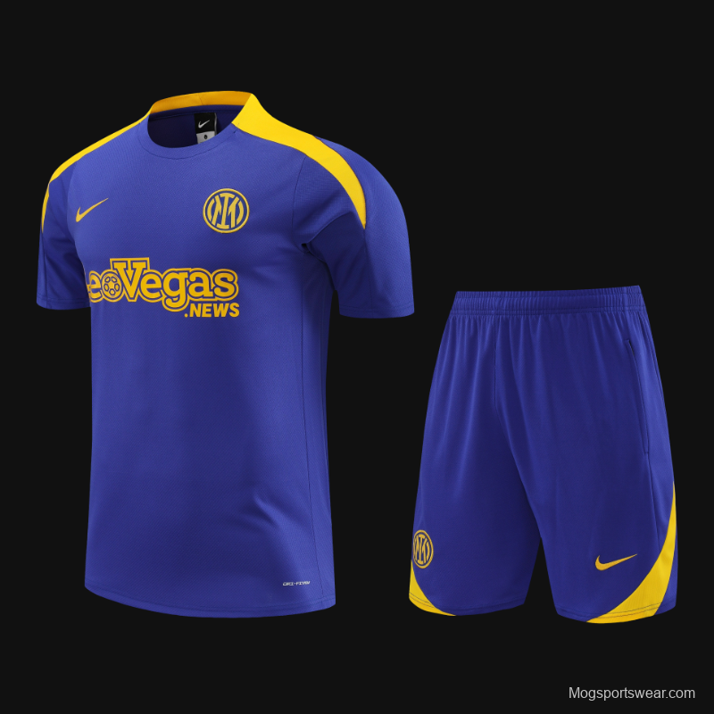 24/25 Inter Milan Blue Short Sleeve Jeresy+Shorts